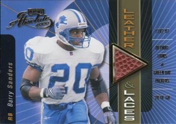 2000 Playoff Absolute - Leather and Laces #BS20 Barry Sanders Front