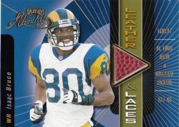 2000 Playoff Absolute - Leather and Laces #IB80 Isaac Bruce Front