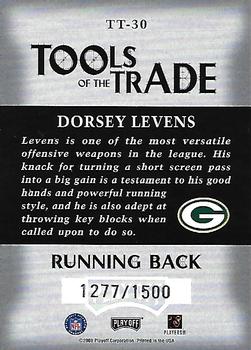 2000 Playoff Absolute - Tools of the Trade #TT-30 Dorsey Levens Back