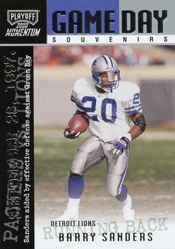 2000 Playoff Momentum - Game Day Souvenirs #GDS 30 Barry Sanders Front
