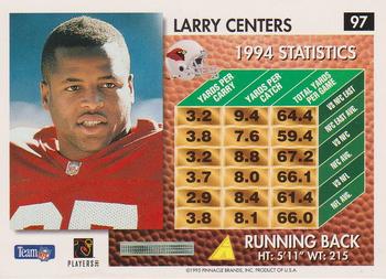1995 Summit #97 Larry Centers Back
