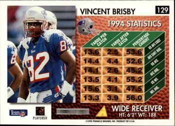 1995 Summit #129 Vincent Brisby Back