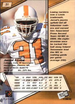 2000 Press Pass - Gold Zone #31 Jamal Lewis Back