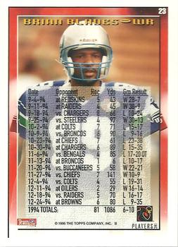 1995 Topps #23 Brian Blades Back