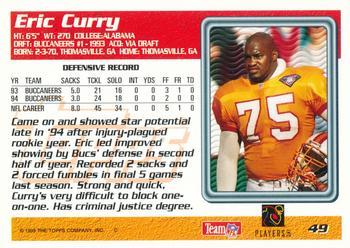 1995 Topps #49 Eric Curry Back
