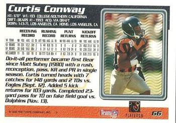 1995 Topps #66 Curtis Conway Back
