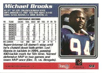 1995 Topps #94 Michael Brooks Back