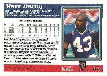 1995 Topps #117 Matt Darby Back