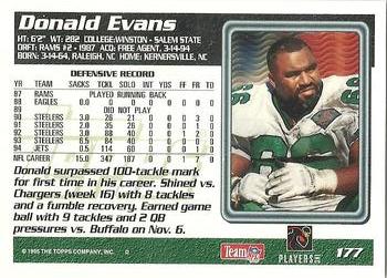 1995 Topps #177 Donald Evans Back