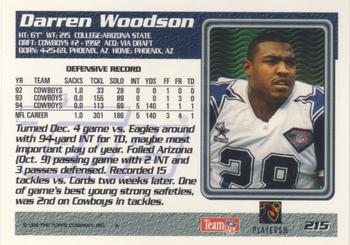 1995 Topps #215 Darren Woodson Back