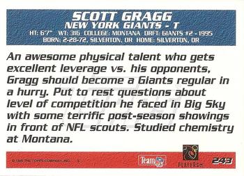 1995 Topps #243 Scott Gragg Back