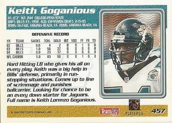 1995 Topps #457 Keith Goganious Back