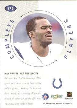 2000 Score - Complete Players #CP 3 Marvin Harrison Back
