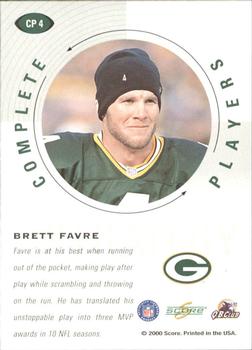 2000 Score - Complete Players #CP 4 Brett Favre Back