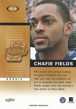 2000 Score - Rookie Preview Autographs #SR 45 Chafie Fields Back