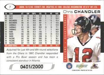 2000 Score - Scorecard #7 Chris Chandler Back