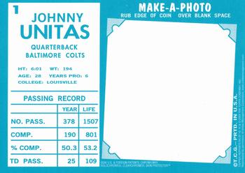 2000 Topps - Johnny Unitas Reprints Chrome #R5 Johnny Unitas Back