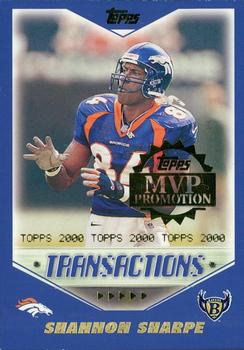 2000 Topps - MVP Promotion #NNO Shannon Sharpe Front