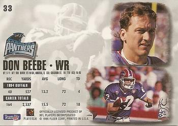 1995 Ultra #33 Don Beebe Back