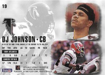 1995 Ultra #19 D.J. Johnson Back