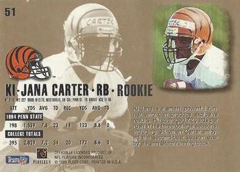 1995 Ultra #51 Ki-Jana Carter Back