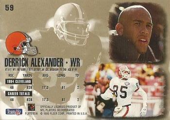 1995 Ultra #59 Derrick Alexander Back