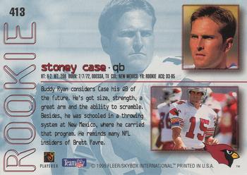 1995 Ultra #413 Stoney Case Back