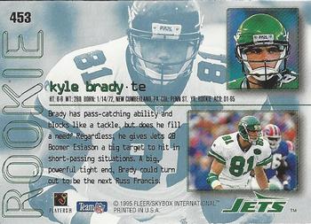 1995 Ultra #453 Kyle Brady Back