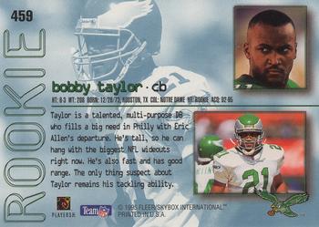 1995 Ultra #459 Bobby Taylor Back