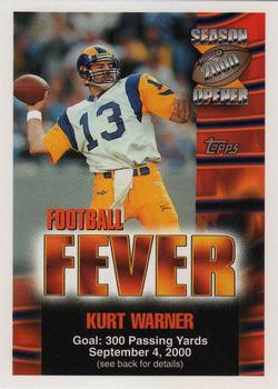 2000 Topps Season Opener - Football Fever #NNO Kurt Warner Front
