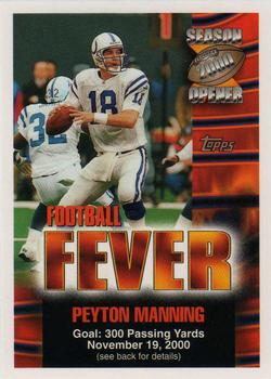 2000 Topps Season Opener - Football Fever #NNO Peyton Manning Front