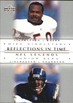 2000 Upper Deck Legends - Reflections in Time #R2 Mike Singletary / Junior Seau Front