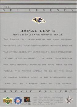 2000 Upper Deck Legends - Rookie Gallery #RG6 Jamal Lewis Back