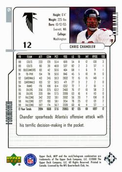 2000 Upper Deck MVP - Silver Script #9 Chris Chandler Back