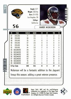 2000 Upper Deck MVP - Silver Script #78 Hardy Nickerson Back
