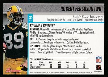 2001 Bowman - Gold #179 Robert Ferguson Back