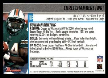 2001 Bowman - Gold #199 Chris Chambers Back