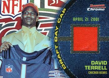 2001 Bowman Chrome - Draft Day Relics #DH-DT David Terrell Front