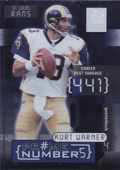 2001 Donruss Elite - Prime Numbers #PN-6a Kurt Warner Front