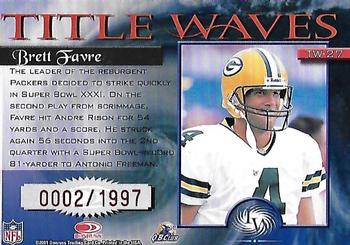 2001 Donruss Elite - Title Waves Holofoil #TW-27 Brett Favre Back