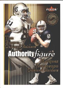 2001 Fleer Authority - Authority Figure #10 AF Marques Tuiasosopo / Tim Brown Front