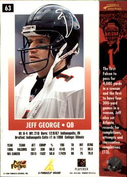 1996 Action Packed #63 Jeff George Back