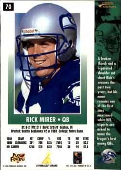1996 Action Packed #70 Rick Mirer Back
