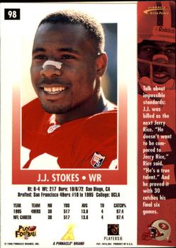 1996 Action Packed #98 J.J. Stokes Back