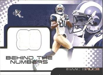 2001 Fleer E-X - Behind the Numbers #NNO Isaac Bruce Front