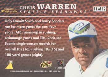 1996 Action Packed - Ball Hog #11 Chris Warren Back