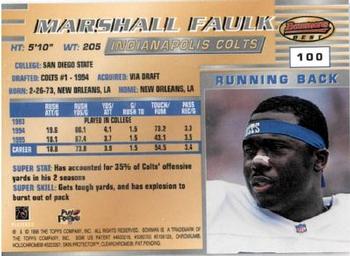 1996 Bowman's Best #100 Marshall Faulk Back