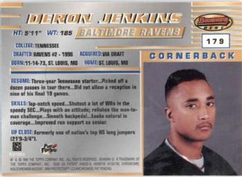 1996 Bowman's Best #179 DeRon Jenkins Back