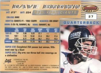 1996 Bowman's Best #27 Dave Brown Back