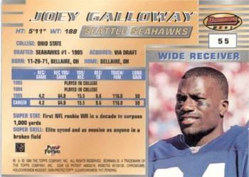 1996 Bowman's Best #55 Joey Galloway Back